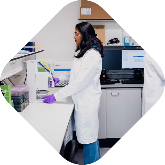 lab worker standing